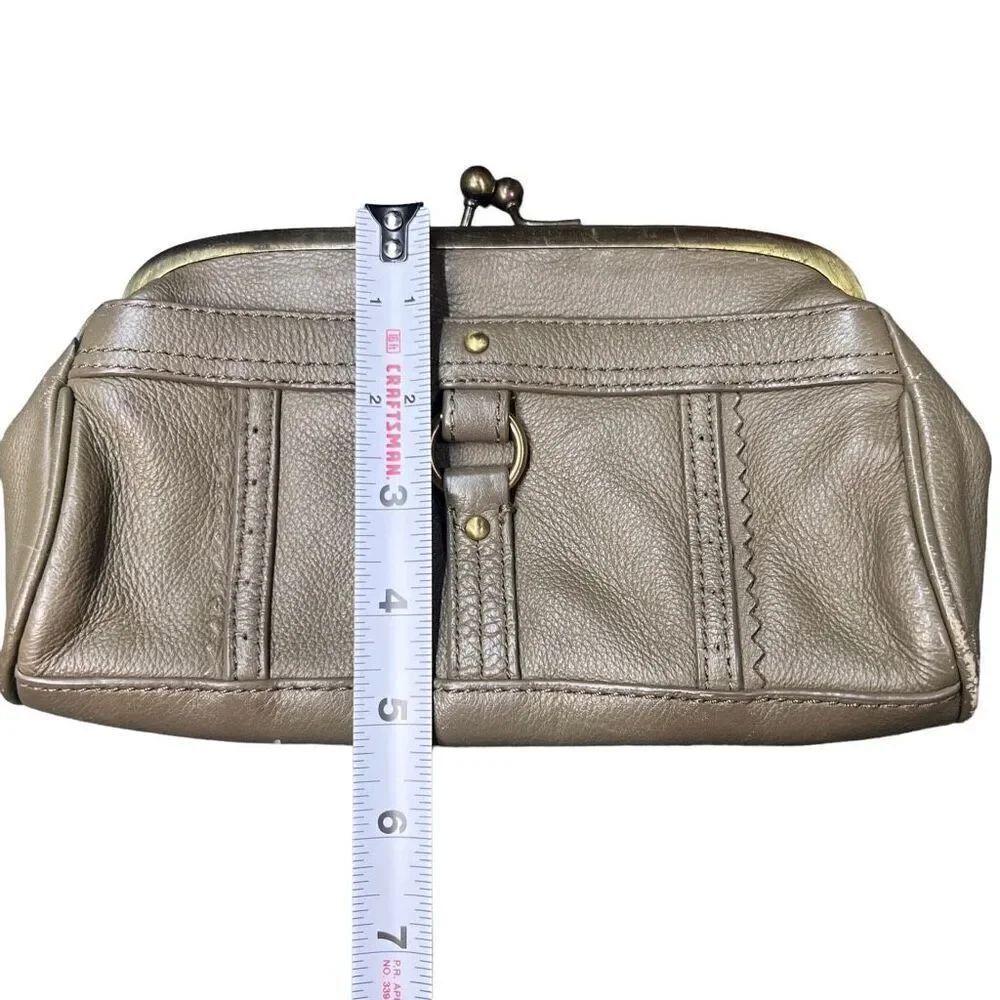 Banana Republic Women’s Olive Green Leather Texture Clutch Bag wallet